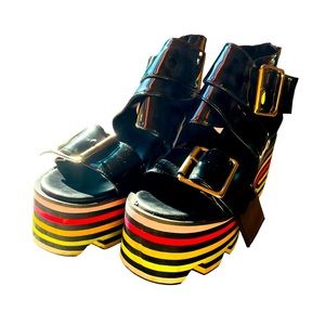 Current Mood Patent Faux Leather Platform Sandals